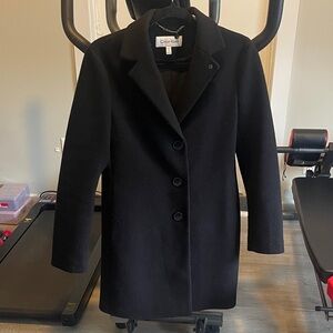 Calvin Klein Lined Women's Classic Black Pea Coat